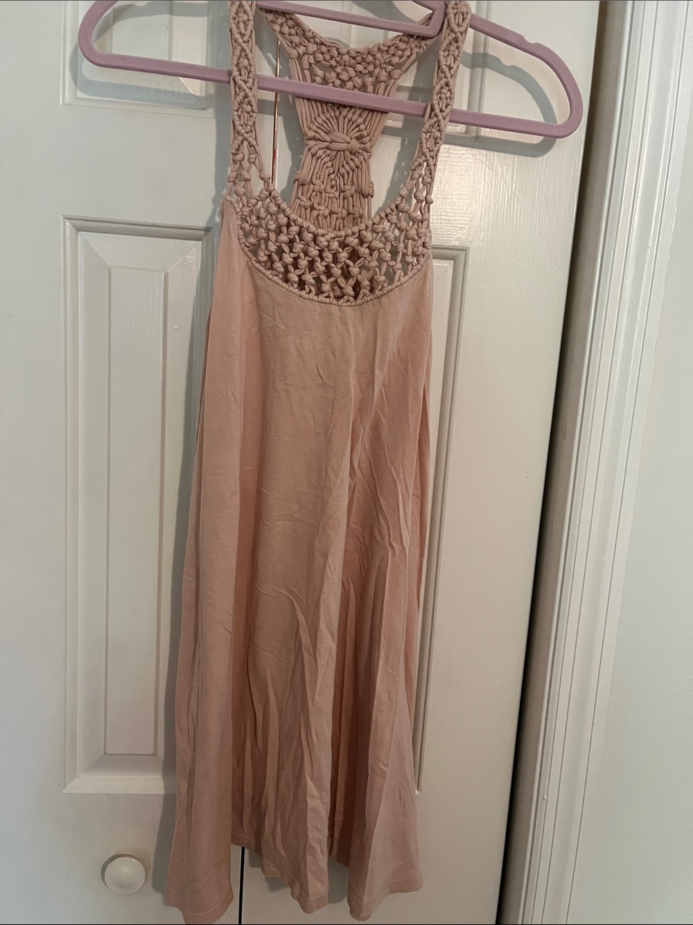 Sleeveless Macramé Back Summer Dress - Blush Pink by Billabong